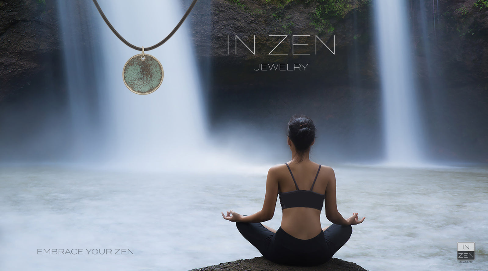 yoga jewelry, turquoise necklace, patina, women's jewelry, mens jewelry, nature jewelry, waterfall jewelry