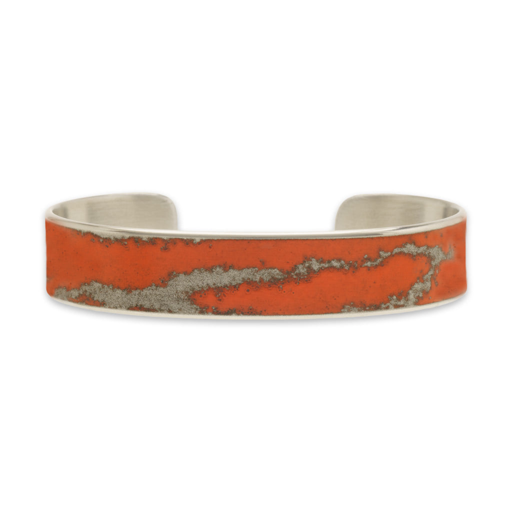 Bracelet orange silver for men