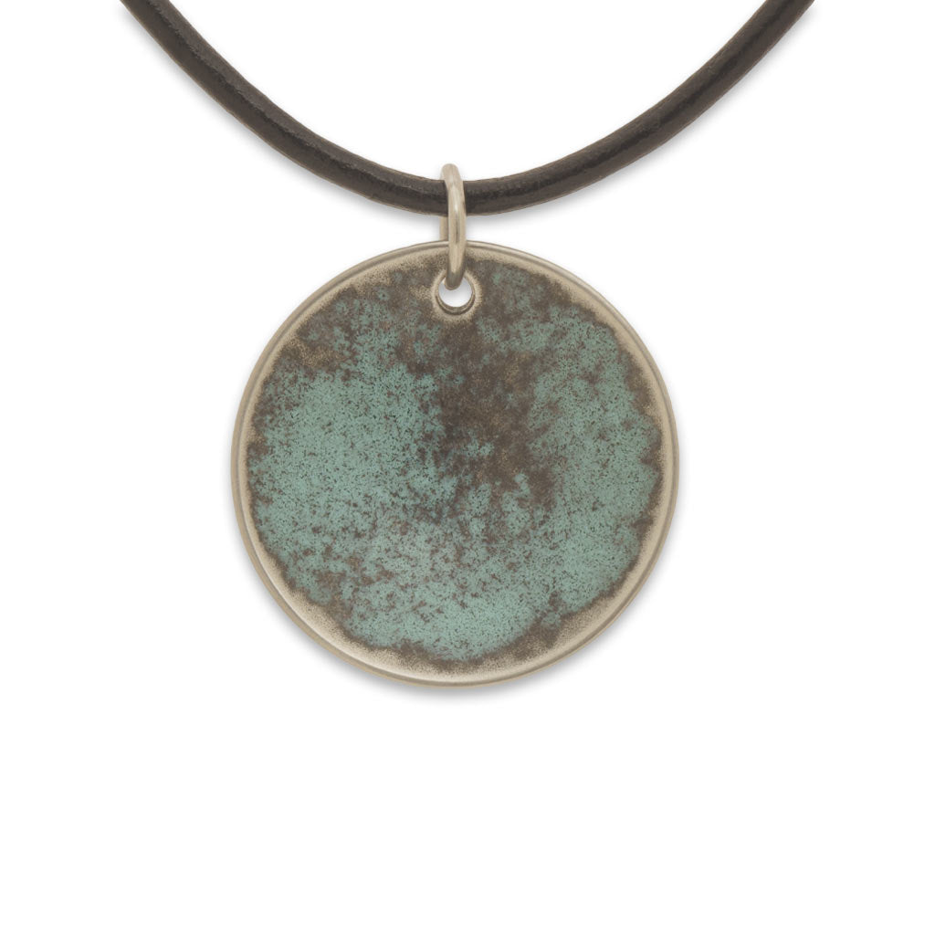 necklace silver turquoise black leather for men for women
